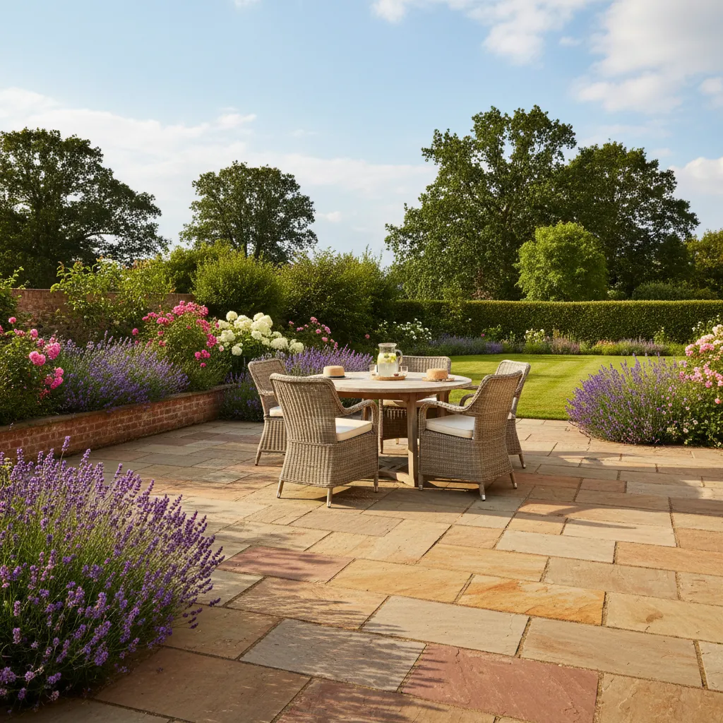Indian sandstone patio in Burton upon Trent